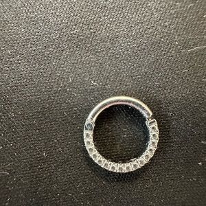 Maria tash CZ clicker 16g 5/16 white gold